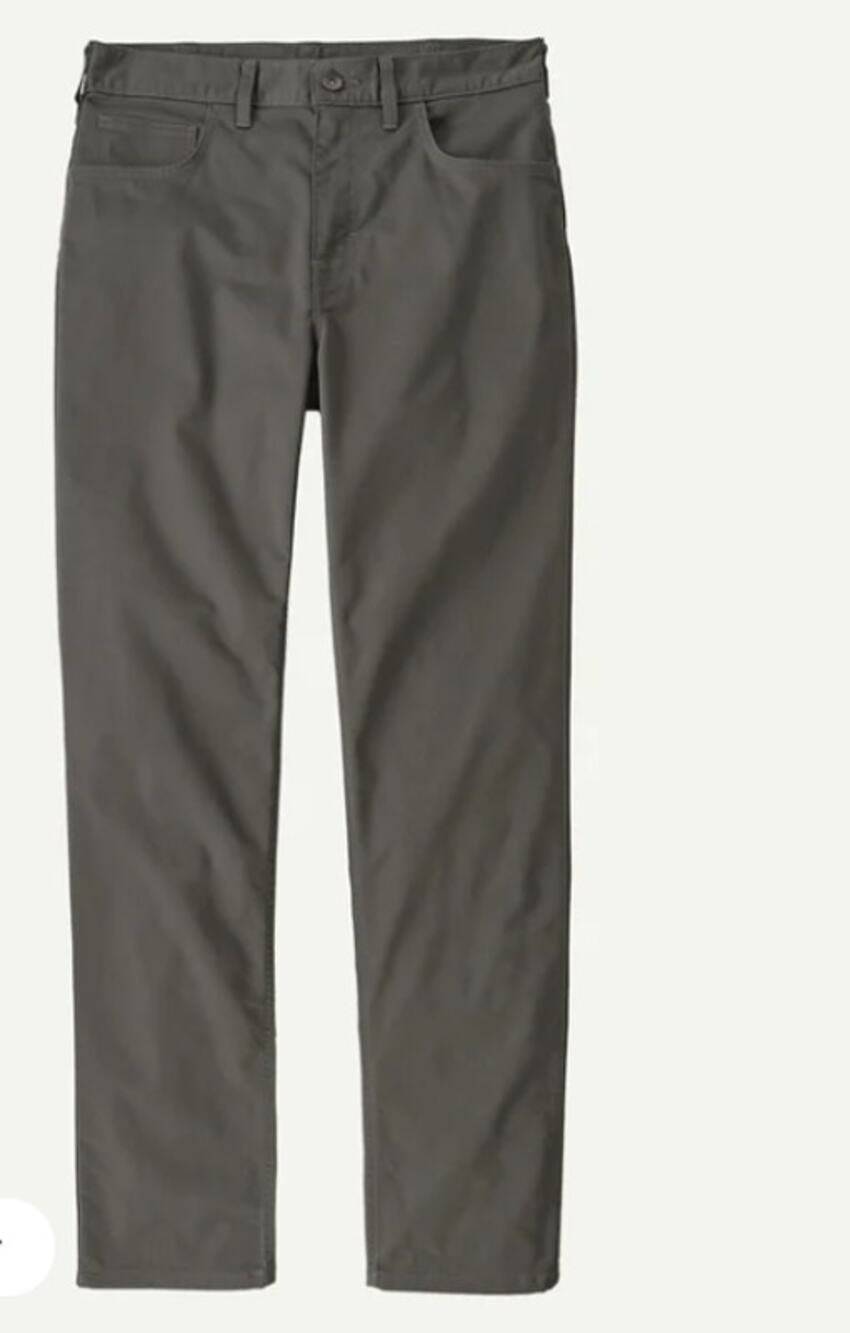 Patagonia Mens Twill Traveler Pants 38 x 30 Forge Gray Pockets Camp Hike